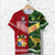 Custom Mate Maa Tonga Ngatu and Australia Kangaroos Aboriginal T Shirt Rugby Together LT8 - Polynesian Pride