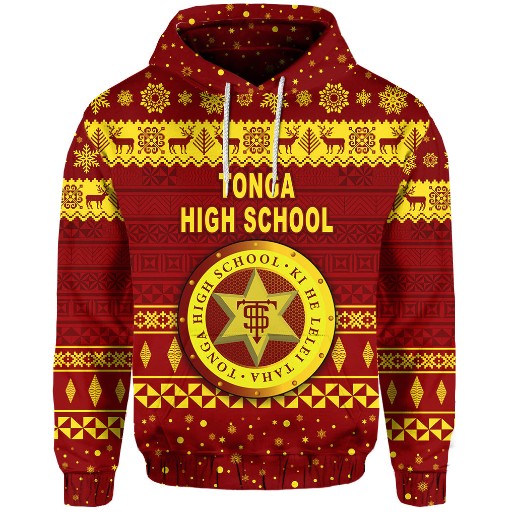 Custom Tonga High School Christmas Hoodie Simple Style LT8 - Polynesian Pride