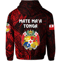 Tonga Coat of Arms Zip Hoodie Simple Vibes Red LT8 - Polynesian Pride