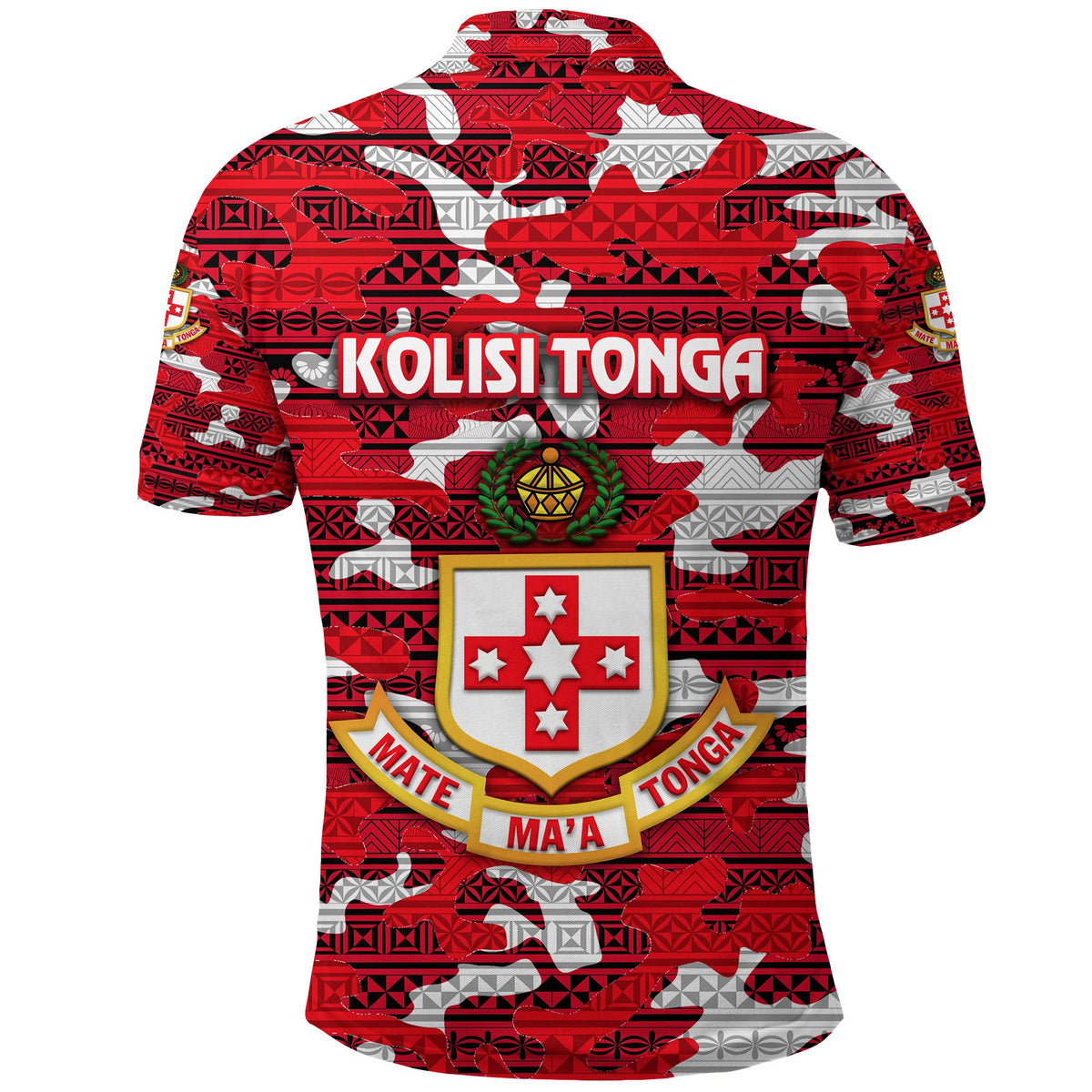 Custom Kolisi Tonga Polo Shirt Mate Maa Tonga Camouflage Vibes Original - Polynesian Pride