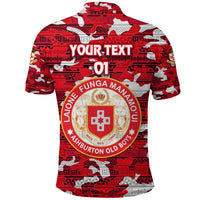 Custom Kolisi Tonga Polo Shirt Mate Maa Tonga Camouflage Vibes Ashburton Old Boys, Custom Text and Number - Polynesian Pride