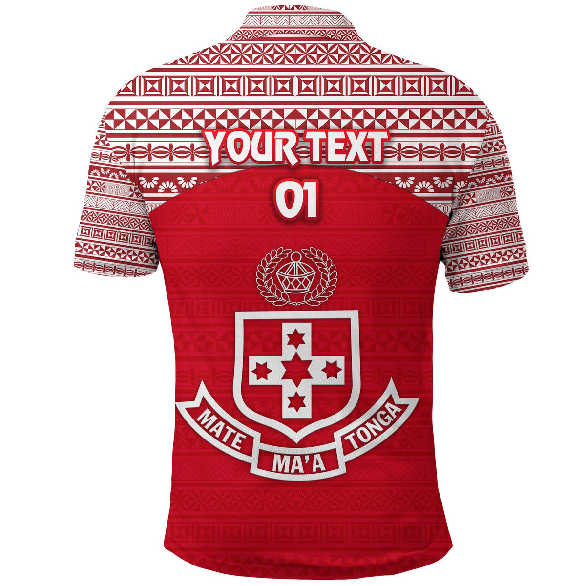 Custom Kolisi Tonga Polo Shirt Mate Maa Tonga Simple Version Lion Ashburton, Custom Text and Number - Polynesian Pride