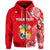 Custom Tonga Coat of Arms Zip Hoodie Simple Vibes Bright Red LT8 - Polynesian Pride