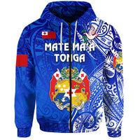 Tonga Coat of Arms Zip Hoodie Simple Vibes Blue LT8 - Polynesian Pride