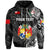 Custom Tonga Coat of Arms Zip Hoodie Simple Vibes Black LT8 - Polynesian Pride