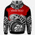 Tonga Custom Zip Hoodie Ethnic Style With Round Black White Pattern - Polynesian Pride