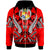 Tonga Zip Hoodie Tribal Sun Tattoo Red Color Unisex Red - Polynesian Pride