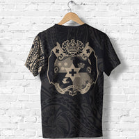 Tonga T Shirt Tonga Coat of Arms Polynesian Tattoo Style - Polynesian Pride