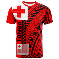 Tonga T Shirt Unique Barcode Unisex Red - Polynesian Pride