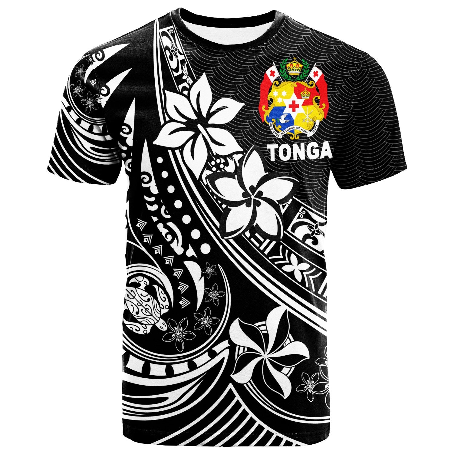 TongaT Shirt The Flow of The Ocean Unisex Black - Polynesian Pride