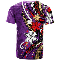 Federated States of Micronesia T Shirt Tribal Flower With Special Turtles Purple Color - Polynesian Pride