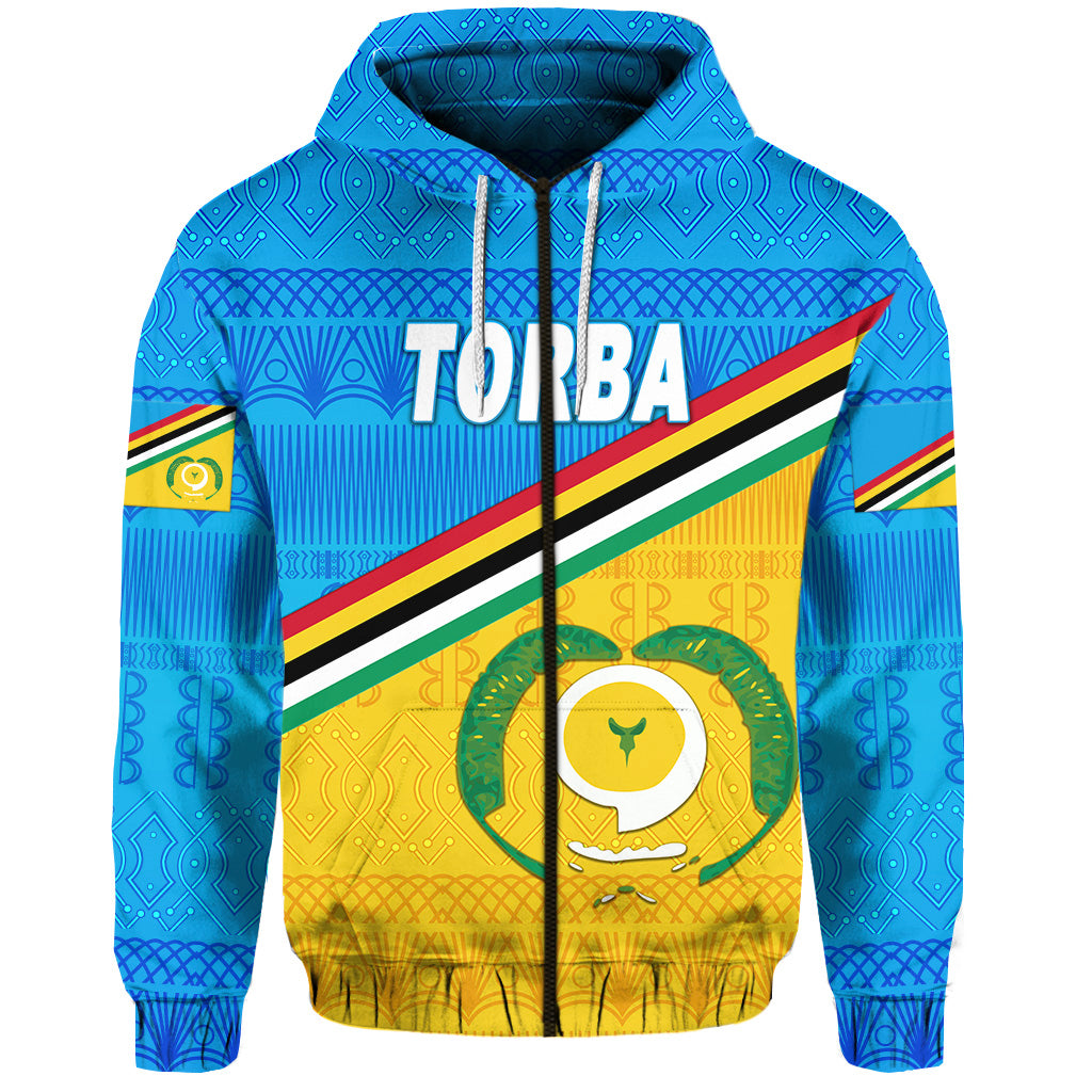 Torba Province Zip Hoodie Vanuatu Pattern Traditional Style LT8 - Polynesian Pride