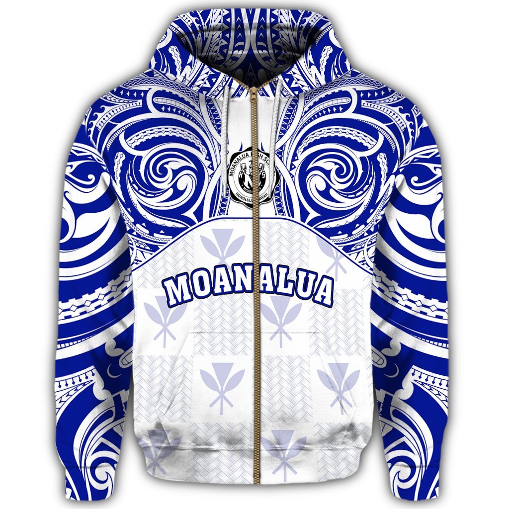 hawaiiZipper Hoodie Kanaka Moanalua High School Zipper Hoodie Demodern Style - Polynesian Pride