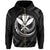 Polynesian Kanaka Shaka Map of Hawaii Zip Hoodie White - Polynesian Pride
