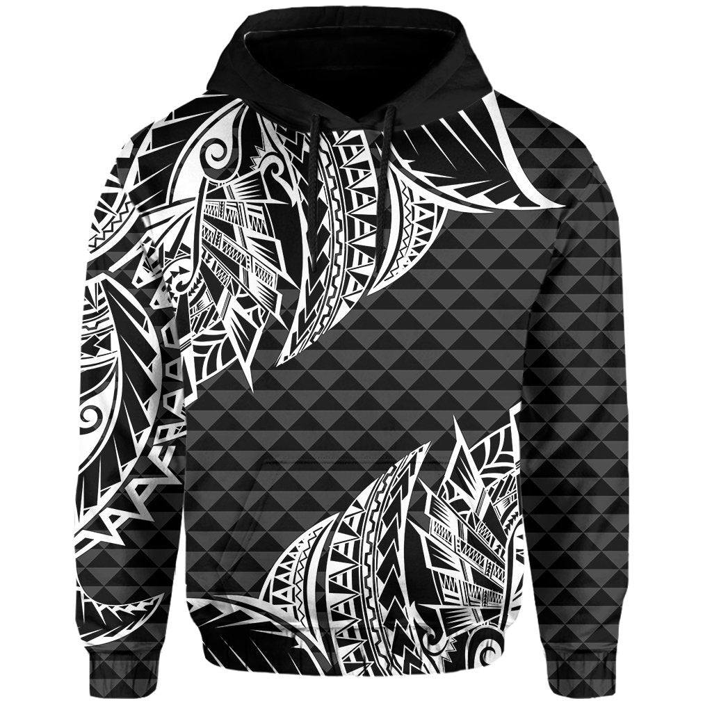 Hawaii Maka Polynesian Hoodie Marcus Style White - Polynesian Pride