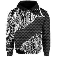 Hawaii Maka Polynesian Hoodie Marcus Style White - Polynesian Pride