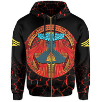 Hawaii We Are Mauna Kea Pele Zip Hoodie - Polynesian Pride
