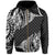 Hawaii Maka Polynesian Zip Hoodie Marcus Style White - Polynesian Pride