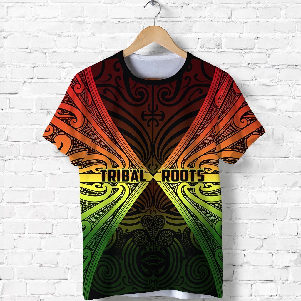 Maori Shirt, Aotearoa Rasta Tribal Roots T Shirt Unisex Black - Polynesian Pride