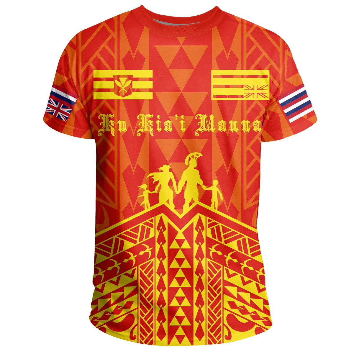 Hawaiian Mauna Kea T shirt Ku Kiai Mauna - Polynesian Pride