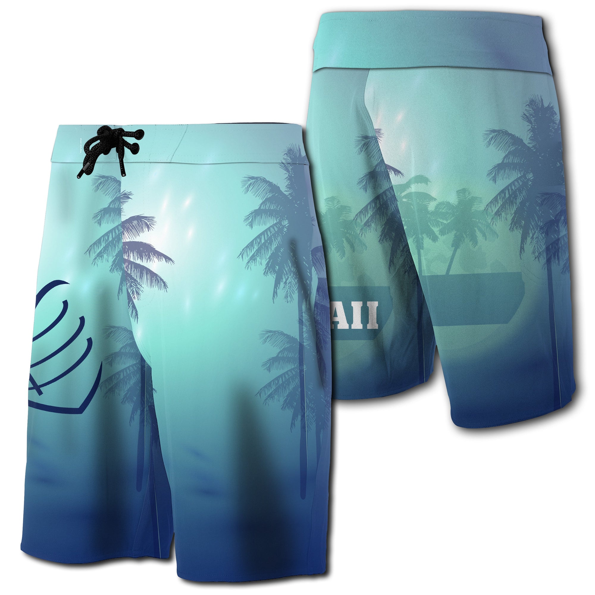 Hawaii Dive Logo Board Short - AH Men Blue - Polynesian Pride