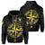 Kanaka Polynesian Iron Circle Hoodie Zip LEMC AH Unisex Black - Polynesian Pride