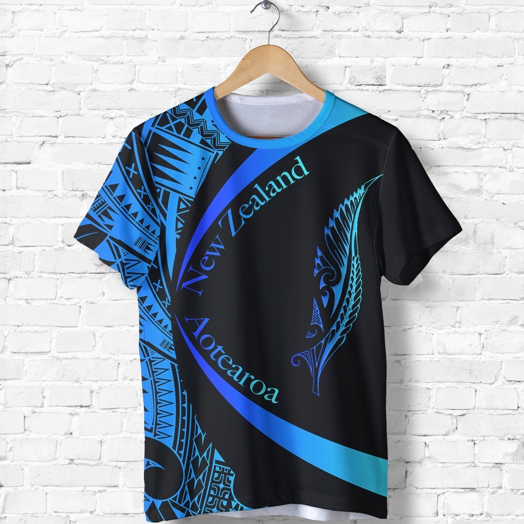 New Zealand Maori Shirt, Silver Fern Tattoo T Shirt Unisex Black - Polynesian Pride