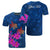 Custom Hawaii Couple Turtle Hibiscus Valentine T Shirt Light Style Unisex Blue - Polynesian Pride