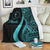 Chuuk Premium Blanket - Turquoise Polynesian Tentacle Tribal Pattern - Polynesian Pride