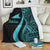 Tokelau Premium Blanket - Turquoise Polynesian Tentacle Tribal Pattern - Polynesian Pride