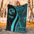 Tonga Premium Blanket - Turquoise Polynesian Tentacle Tribal Pattern - Polynesian Pride