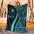 Yap Custom Personalised Premium Blanket - Turquoise Polynesian Tentacle Tribal Pattern - Polynesian Pride