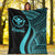 Hawaii Premium Blanket - Turquoise Polynesian Tentacle Tribal Pattern - Polynesian Pride