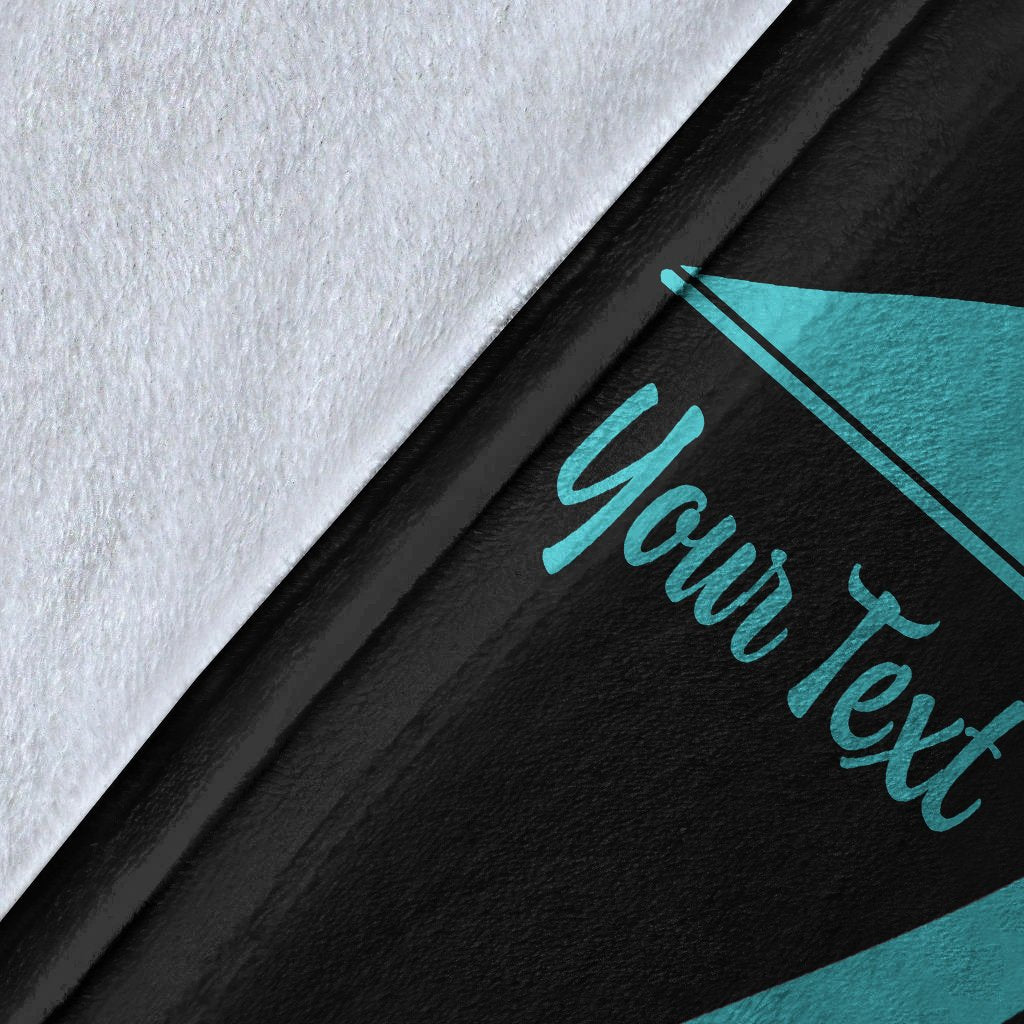 Tokelau Custom Personalised Premium Blanket - Turquoise Polynesian Tentacle Tribal Pattern - Polynesian Pride