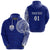 Custom Ko Tonga Hoodie Tupou High School, Custom Text and Number Unisex Blue - Polynesian Pride