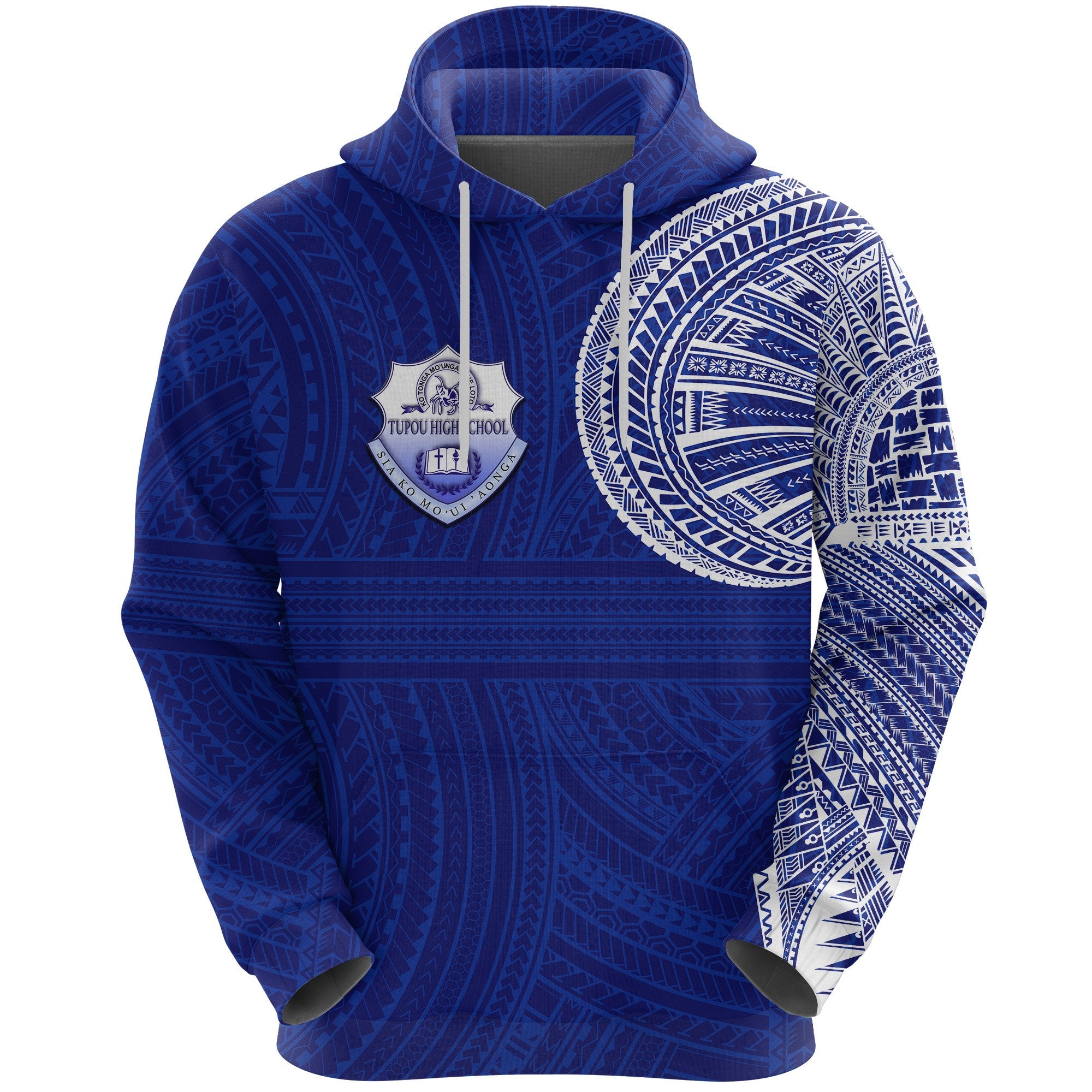 Ko Tonga Hoodie Tupou High School Unisex Blue - Polynesian Pride