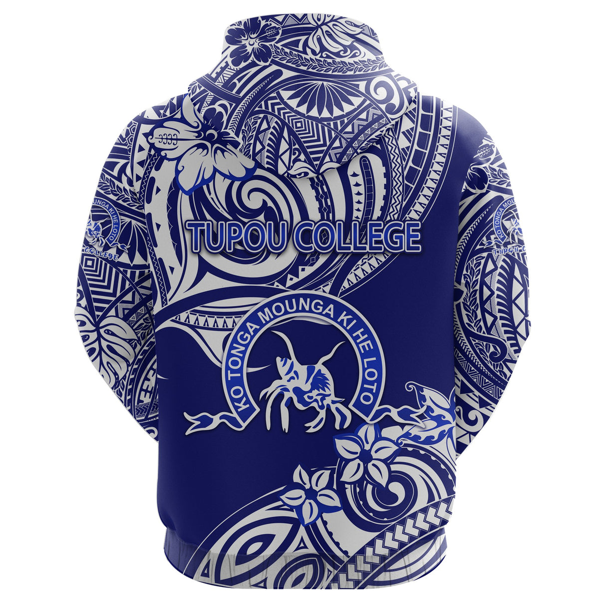 Kolisi Ko Tupou College Tonga Zip Hoodie Unique Vibes Blue - Polynesian Pride