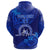 Custom Kolisi Ko Tupou College Tonga Zip Hoodie Unique Vibes Full Blue, Custom Text and Number - Polynesian Pride