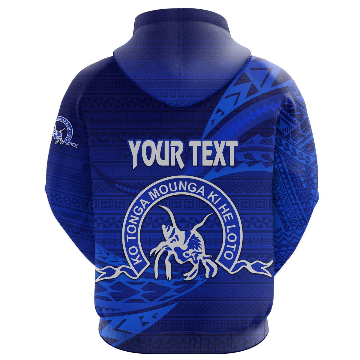 Custom Kolisi Ko Tupou College Tonga Hoodie Unique Version Full Blue - Polynesian Pride