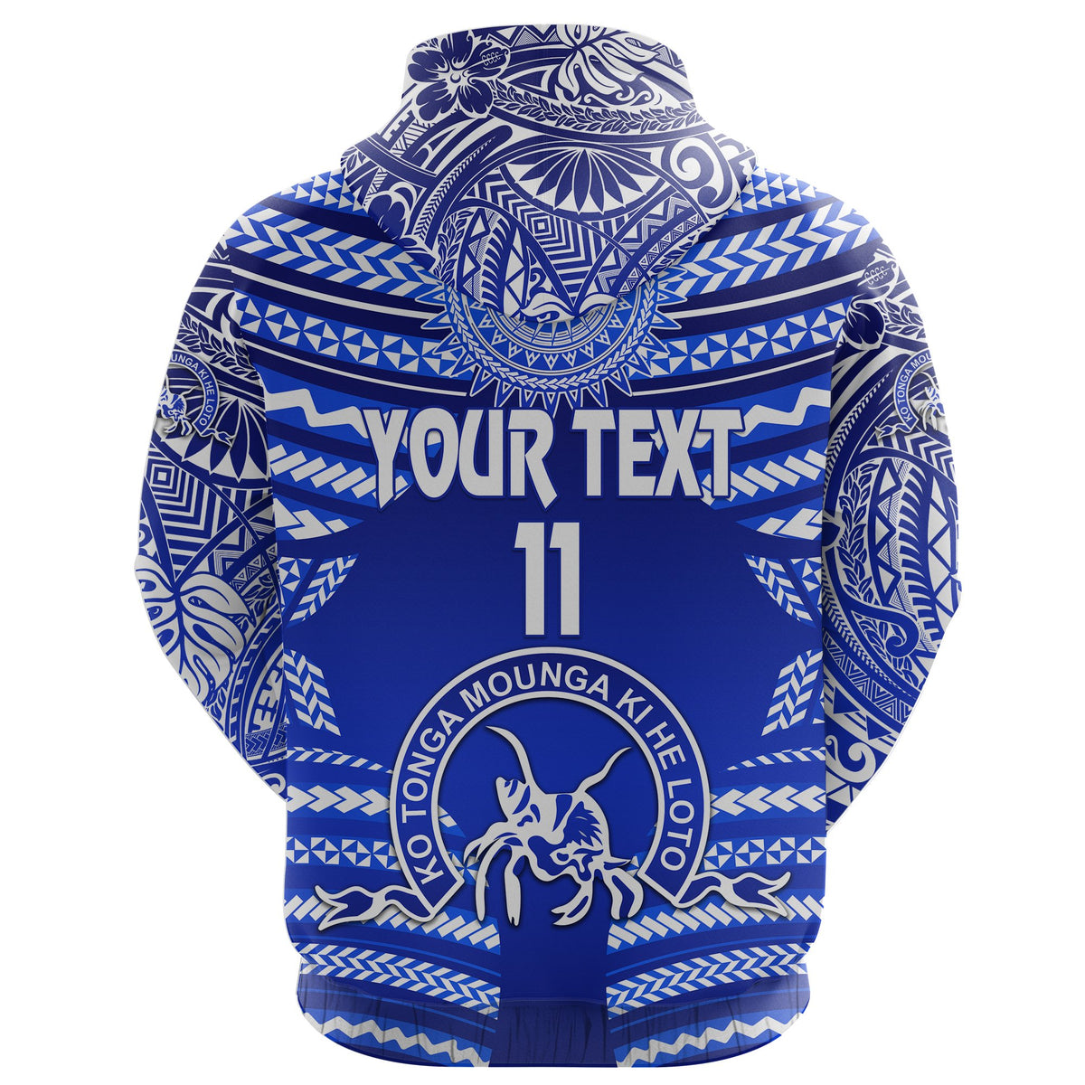 Custom Kolisi Ko Tupou College Tonga Hoodie Creative Style Blue, Custom Text and Number - Polynesian Pride