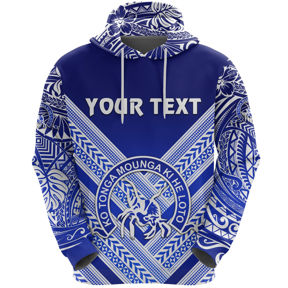 Custom Kolisi Ko Tupou College Tonga Hoodie Creative Style Blue - Polynesian Pride