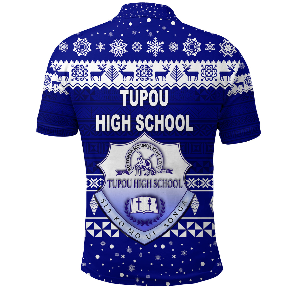 Tupou High School Christmas Polo Shirt Simple Style LT8 - Polynesian Pride