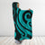 Chuuk Hooded Blanket - Turquoise Tentacle Turtle - Polynesian Pride