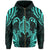 Polynesian Turtle Kanaka Maoli Hawaii Zip Hoodie Turquoise - Polynesian Pride