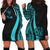 Niue Women's Hoodie Dress - Turquoise Polynesian Tentacle Tribal Pattern Turquoise - Polynesian Pride