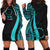 Cook Islands Women's Hoodie Dress - Turquoise Polynesian Tentacle Tribal Pattern Turquoise - Polynesian Pride