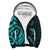 Tahiti Sherpa Hoodie - Turquoise Tentacle Turtle Turquoise - Polynesian Pride