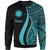 Nauru Sweatshirt - Turquoise Polynesian Tentacle Tribal Pattern Unisex Turquoise - Polynesian Pride