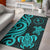 Chuuk Area Rug - Turquoise Tentacle Turtle Turquoise - Polynesian Pride