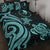 Yap Quilt Bed Set - Turquoise Tentacle Turtle Turquoise - Polynesian Pride
